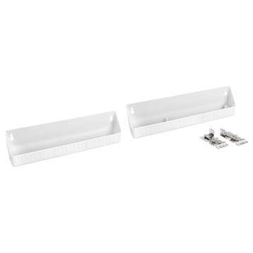 Polymer Tip-Out Trays for Sink Base Cabinets, White, 14"W