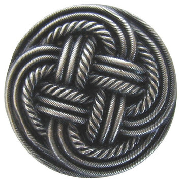Classic-Weave Knob, Antique-Style Pewter