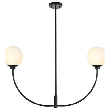 Living District Nyomi 36" Chandelier in Black
