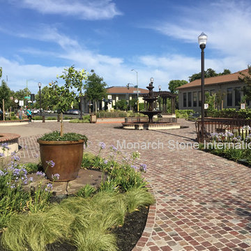 Porphyry Cobblestone Pavers, Church Pedestrian Area