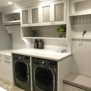 ニューヨークのカントリー風おしゃれなランドリールームの写真