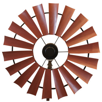 52 Inch Weathered Barn Red Finish Windmill Ceiling Fan | The Patriot Fan