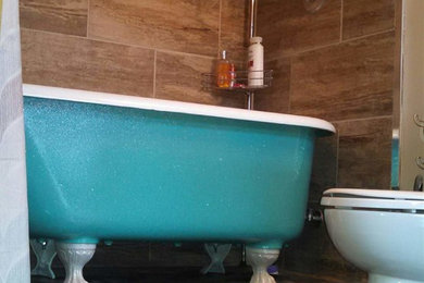 Claw foot tub bathroom remodel
