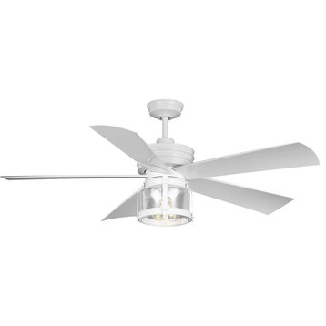 Midvale 5-Blade 56" AC Motor 2-Light Coastal Ceiling Fan, White