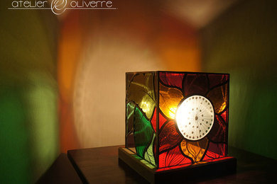 Lampe vitrail flower - Stained glass flower lamp