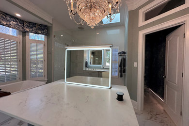 Inspiration for a large transitional bathroom remodel in Charlotte