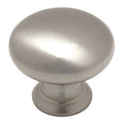 Cosmas - Cabinet Knob, 1-1/4" Diameter, Satin Nickel, Set of 25 - Cabinet And Drawer Knobs