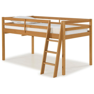 Roxy Twin Wood Junior Loft Bed, Cinnamon