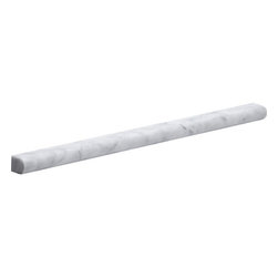 Carrara T Honed 1/2&times;12 Pencil Liner Marble Mouldings - Products