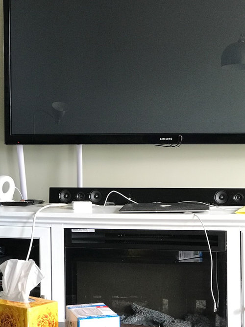 Wall cable management for tv