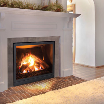 Q2 Gas Fireplace with Steel Liner and High Definition Log Set