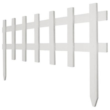 Greenes Fence RC-75W Deluxe Cape Cod Picket Fence, White, 18" x 3'