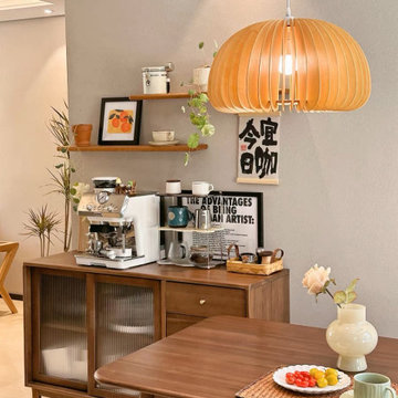 Wooden Pumpkin Pendant Lamp Project | Dining and Kitchen | Korea