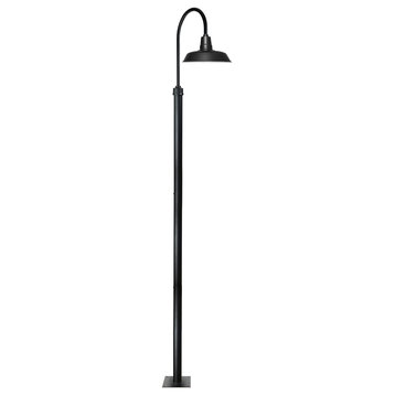 Cocoweb 18" Vintage LED Street Light in Matte Black With 11' Post