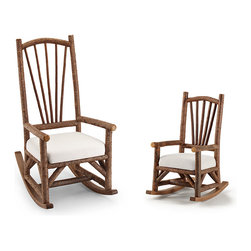 Rustic Rocker #1190 & Child's Rocker #1192 by La Lune Collection - Rocking Chairs