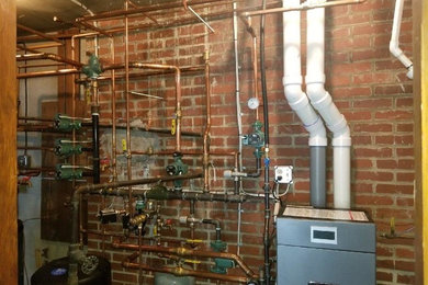Oil to propane boiler conversion and water tank installation