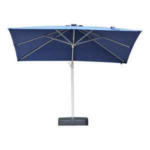 Atlantic Liberty 1 Piece Square Patio And Outdoor Umbrella With Base Aluminum Contemporary Outdoor Umbrellas By Amazonia