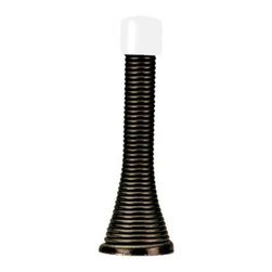 Designers Impressions - 6007 Oil Rubbed Bronze Spring Door Stop With White Tip - Door Stops