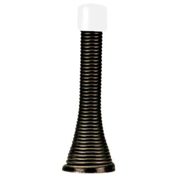 6007 Oil Rubbed Bronze Spring Door Stop With White Tip