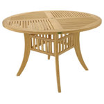 Westminster Teak Furniture - Grand Hyatt 4' Table - This 4 ft Diameter Grand Hyatt BLS round teak table features our Block Leg Design (BLS) for style and elegance. Westminster Teak Outdoor tables have a life expectancy of 75 yrs, untreated and weathered.