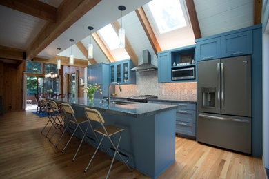 Beach style kitchen photo in Other