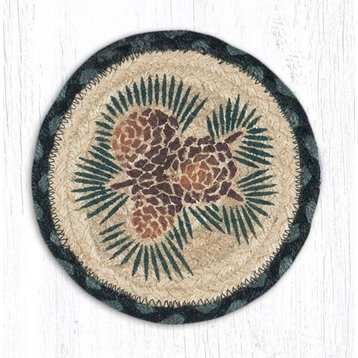 Lc-025A Pinecone Round Large Coaster 7"x7"