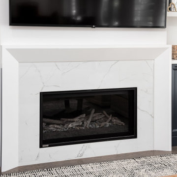 Addington Media Center and Fireplace Mantle