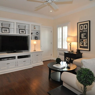 Design ideas for a classic home cinema in New York.