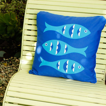 Modern Eco Coastal Throw Pillows