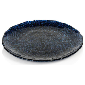 Exuma 8.5" Cobalt Blue Glass Plates, Set of 6