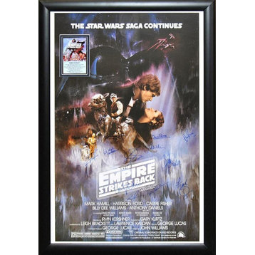 Star Wars Episode 5 - Empire Strikes Back Signed Movie Poster, Custom Frame