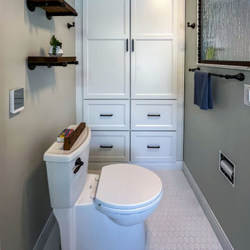 Master Bath Remodel with Custom Cabinetry and Tiled Shower