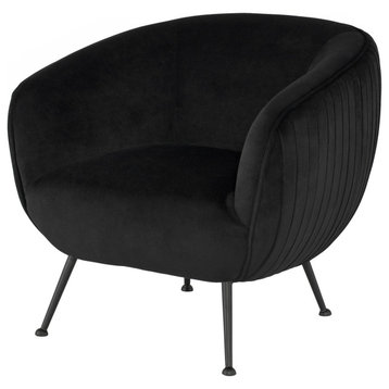 Sofia Black Fabric Occasional Chair, HGDH131
