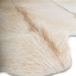 Goatskin Patchwork Area Rug, Rectangle, Hand Tanned, 7'3"x4'7" - Area Rugs