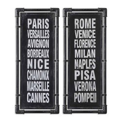 www.essentialsinside.com:  city names wall art, set of 2 - Artwork
