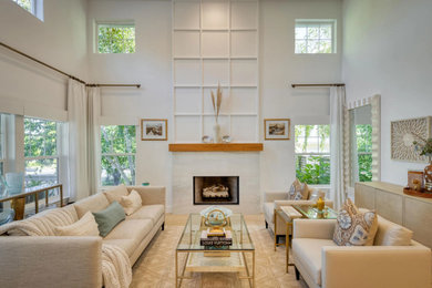 Living room - coastal living room idea in San Francisco