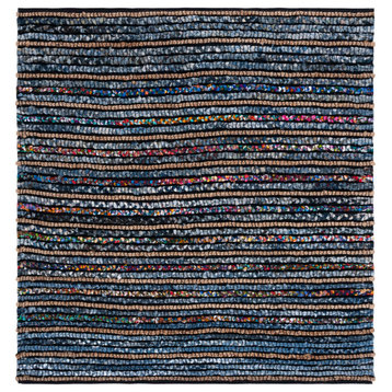 Safavieh Eternal Collection CAP362A Rug, Natural/Blue, 6' X 6' Square