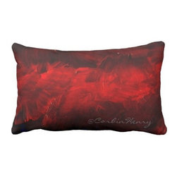 Throw Pillows - Dark Red Throw Pillows by Corbin Henry - Decorative Pillows