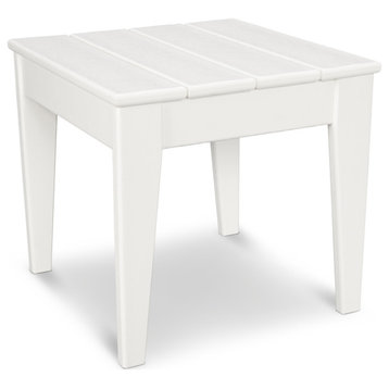 POLYWOOD Newport 18" Side Table, White