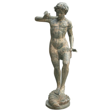 Bronze Boy With Horn Fountain