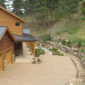 Boulder Filled Driveway Entrance