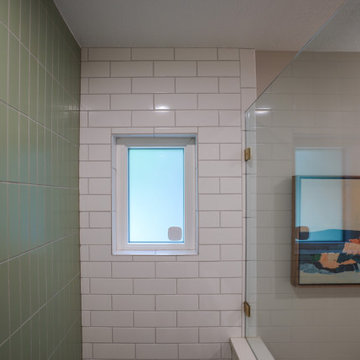 Warm Walnut & Brass Primary Bath Retreat