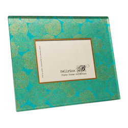 Belle & June - Teal Gold Blossom Frame - Picture Frames