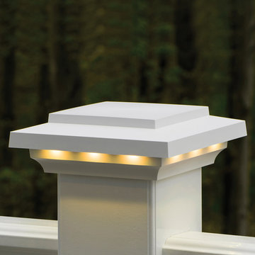 AZEK Rail Lighted Island Post Cap