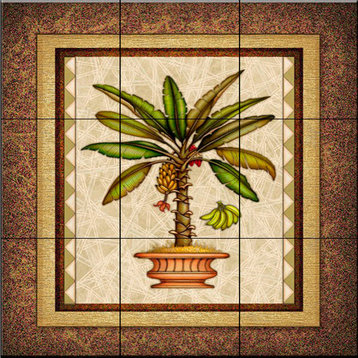 Tile Mural, Palm Tree 2 by Dan Morris