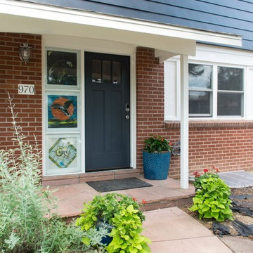 Modern and Crisp Exterior for Brick Home