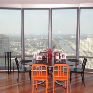 Center City Curved Wall of Windows (Featuring Lutron Motorized Roller Shades)