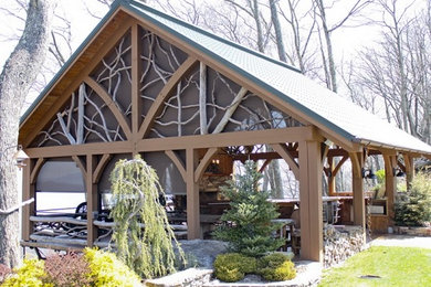 Inspiration for a rustic deck remodel in Other