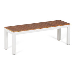 Wintons Teak Tandem Alu Backless Bench - Outdoor Benches