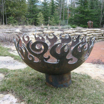Great Bowl O' Fire 37 inch Sculptural Firebowl™, Elk Rapids MI